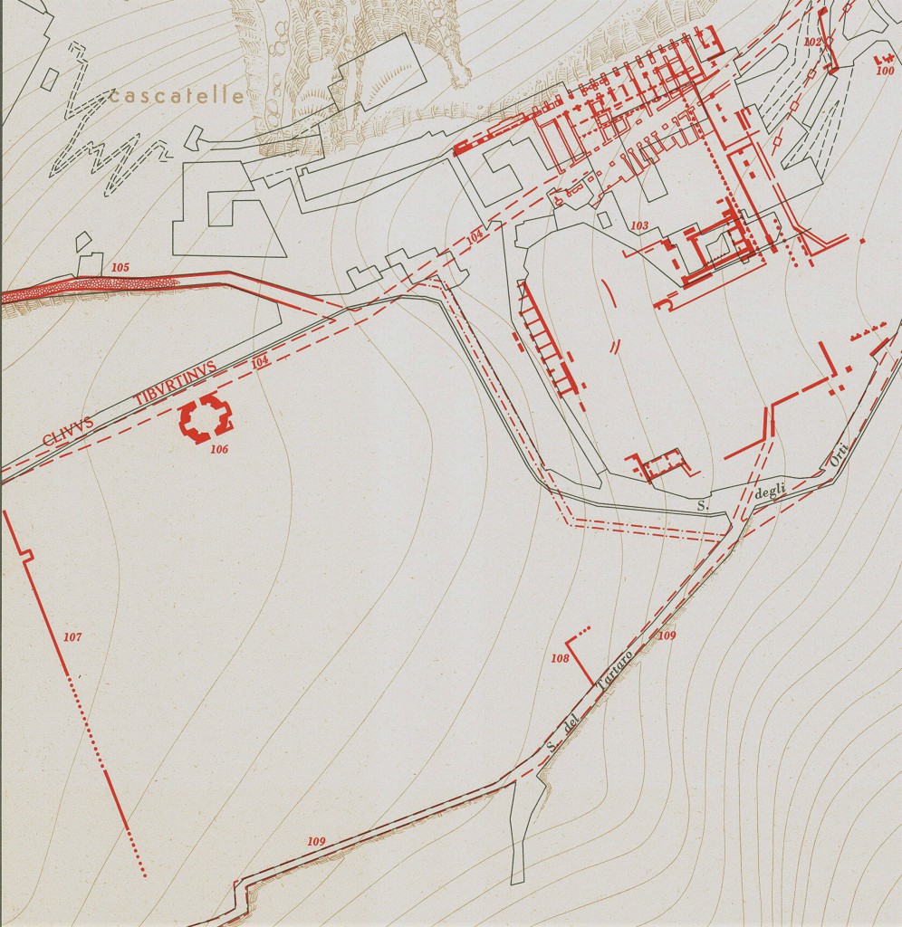 Fig. 1. Localizzazione nella Carta archeologica (da C.F. Giuliani, 1970)